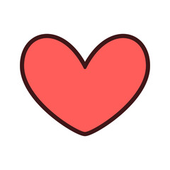 Wall Mural - Isolated heart icon Love symbol Vector ilustration