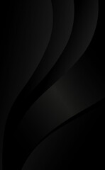 Abstract dark black textured panoramic background - Vector