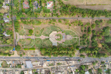 Aerial View Of Jharkhand War Memorial With War Memorial Rose Garden, Ranchi, Jharkhand, India.