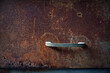 steel drawer handle , The surface of the steel plate is rusted