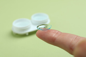 Poster - Concept of contact lenses for eyes, health care