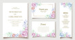 © fendymetro - Elegant watercolor wedding invitation floral