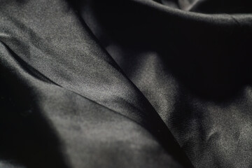 background macro texture of factory fabric with pleats