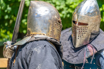 Two Warriors in Medieval Armor