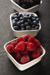 Wall Mural - Fresh berries, raspberries, blueberries, blackberries