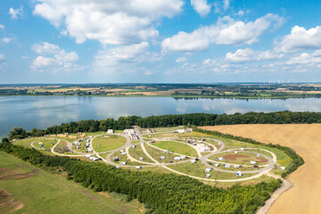 Wall Mural - Aussicht auf den Campingplatz Sonnencap am Uckersee bei Prenzlau