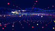 © Siarhei - Big Data concept. Blockchain 3D illustration. Information Waves and the Global Database. Neural networks and artificial intelligence. Abstract technological background
