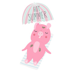 Wall Mural - Hot summer banner. Abnormal heat. 