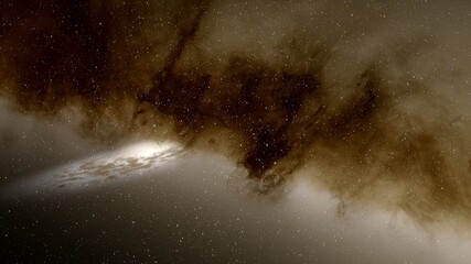 Wall Mural - stars in sky, starry night starlight shine of milky way, space cosmic background, starry background 