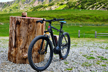 Wall Mural - e-bike mountain bike alpe di villandro south tyrol italy