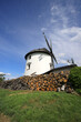 WROCLAW, POLAND - MAY 24, 2021: Dutch windmill from 1830 located on the edge of the village of Gogolow at the foot of the Sleza Mountain, in south-western Poland, Europe.