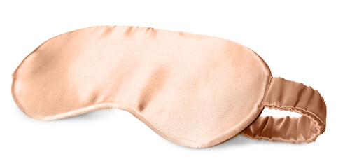 Poster - Beige sleep eye mask isolated on white