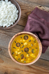 Canvas Print - Bowl of yellow curry