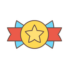 Wall Mural - Isolated medal icon First place Vector illustration