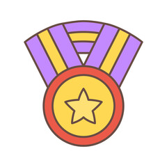 Wall Mural - Isolated medal icon First place Vector illustration