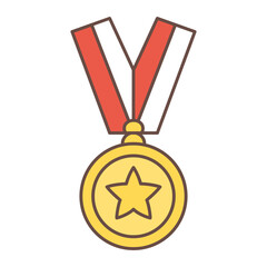 Wall Mural - Isolated medal icon First place Vector illustration