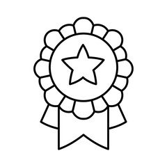 Wall Mural - Isolated medal icon First place Vector illustration