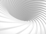 Fototapeta Perspektywa 3d - White abstract liquid wavy background
