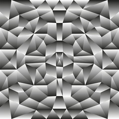Wall Mural - Polygonal Mosaic wallpaper pattern. Vector illustration. Business Design Templates. Low poly textured triangle shapes. Mirror steel, abstract background with metallic triangles.