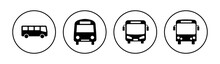 Bus Icon Set. Bus Vector Icon