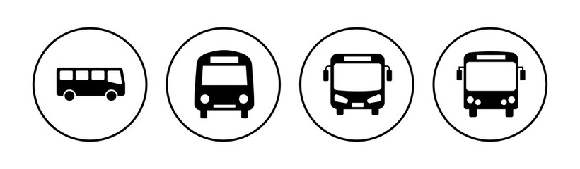 Wall Mural - Bus icon set. bus vector icon