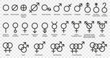 Fototapeta Sport - Gender symbol icon vector set illustration