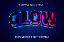 Glow Style Neon Editable Text Effect