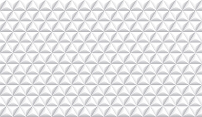 white pyramid 3d pattern background. abstract geometric texture design. white triangular background.