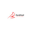 cardinal bird logo design. logo template