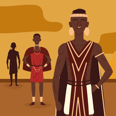 Poster - portraits of african aborigines