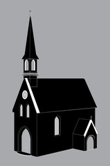 Silhouette of church