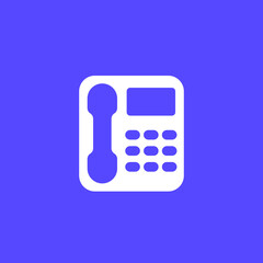 Canvas Print - voip phone icon, ip telephony vector