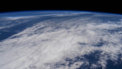 Wall Mural - Earth from space. Time lapse of over the Earth seen from the ISS. Space exploration of planet Earth at night. Elements of this video furnished by NASA.