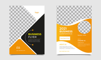 Corporate Business Conference poster and flyer design layout template in A4 size. Professional business poster design for agency workshop and online learning.