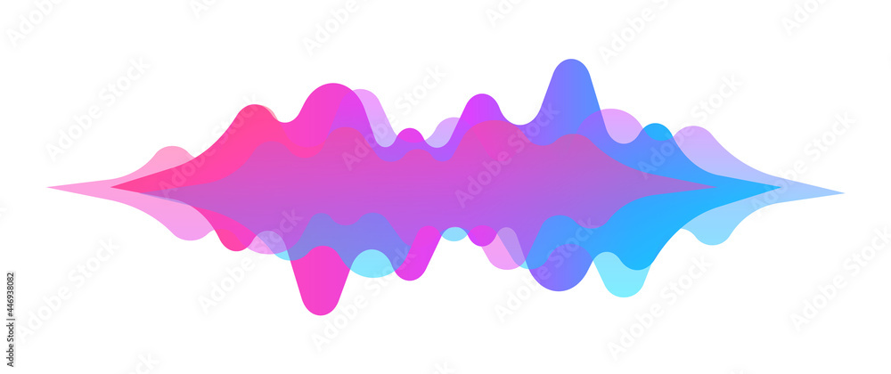 Abstract sound wave. Modern digital equalizer. Radio wave. Volume level symbols. Music frequency. Sound vibration spectrum for music app. Vector illustration. - obrazy, fototapety, plakaty 