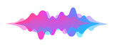 Fototapeta  - Abstract sound wave. Modern digital equalizer. Radio wave. Volume level symbols. Music frequency. Sound vibration spectrum for music app. Vector illustration.