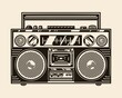 © DGIM studio - Vintage portable boombox template
