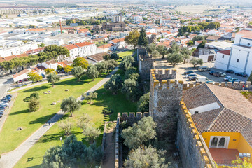 Canvas Print - a view over Beja city and the Castle, Alentejo, Portugal