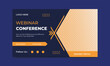 © Sajibchandra - Webinar conference web banner or social media horizontal banner design. online Business invitation banner design 1