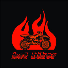 hot biker t shirt design 
