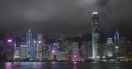 Fototapete - Hong Kong city night