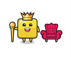 Canvas Print - Mascot cartoon of folder as a king