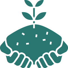 Nature protection icon. Ecology concept icon style