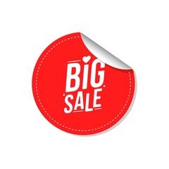 Poster - Big sale sticker badge discount prices for store promotion vector illustration