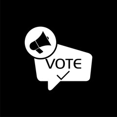 Wall Mural - Voting icon isolated on dark background