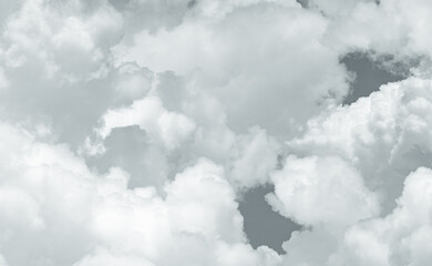Wall Mural - grey and white fluffy clouds texture. closeup detail of white clouds texture background. soft-touch 