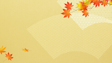 This is a very beautiful traditional golden background that represents the autumn of the Orient