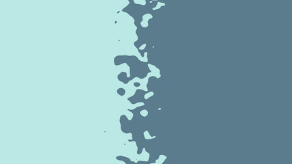 Wall Mural - the transition from blue to grey with uneven border line, interpenetration of colors. vector illustr