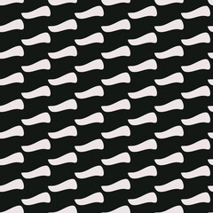 Leinwandbilder - Twisted shape repeated and black background. Vector seamless shape wallpaper.