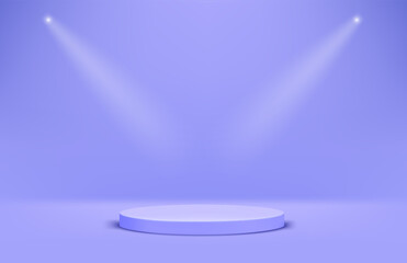 Aufkleber - Yellow star with soffits on a violet stage. Levitation effect